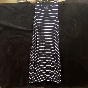 Navy with white stripes dress
